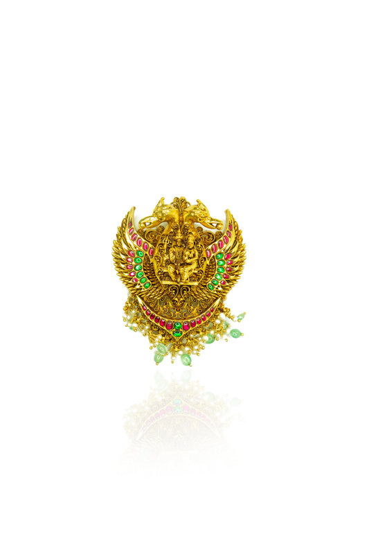 Antique Peacock Pendant Set in 925 Silver