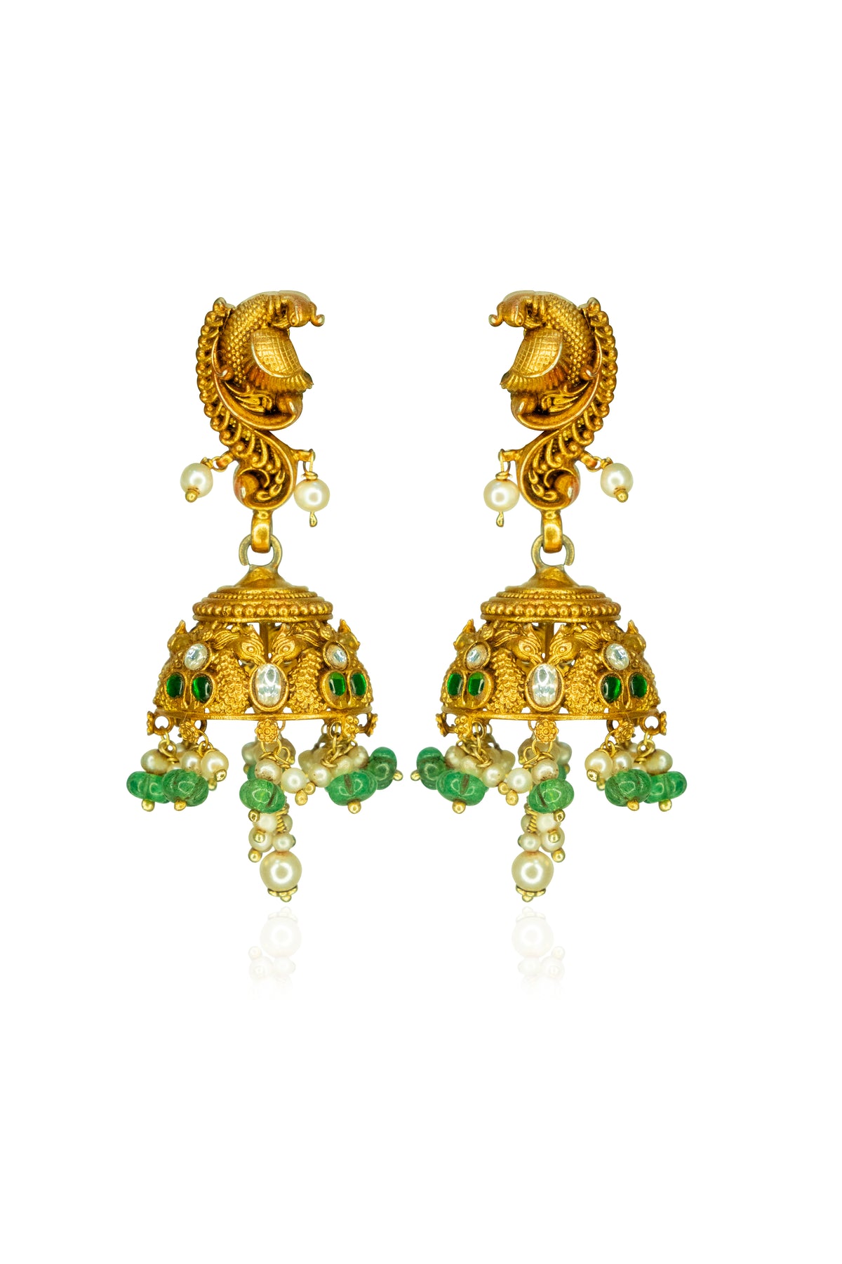Antique Peacock Pendant Set in 925 Silver